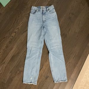 Abercrombie 90s Straight Ultra High Rise Jeans, Curve Love